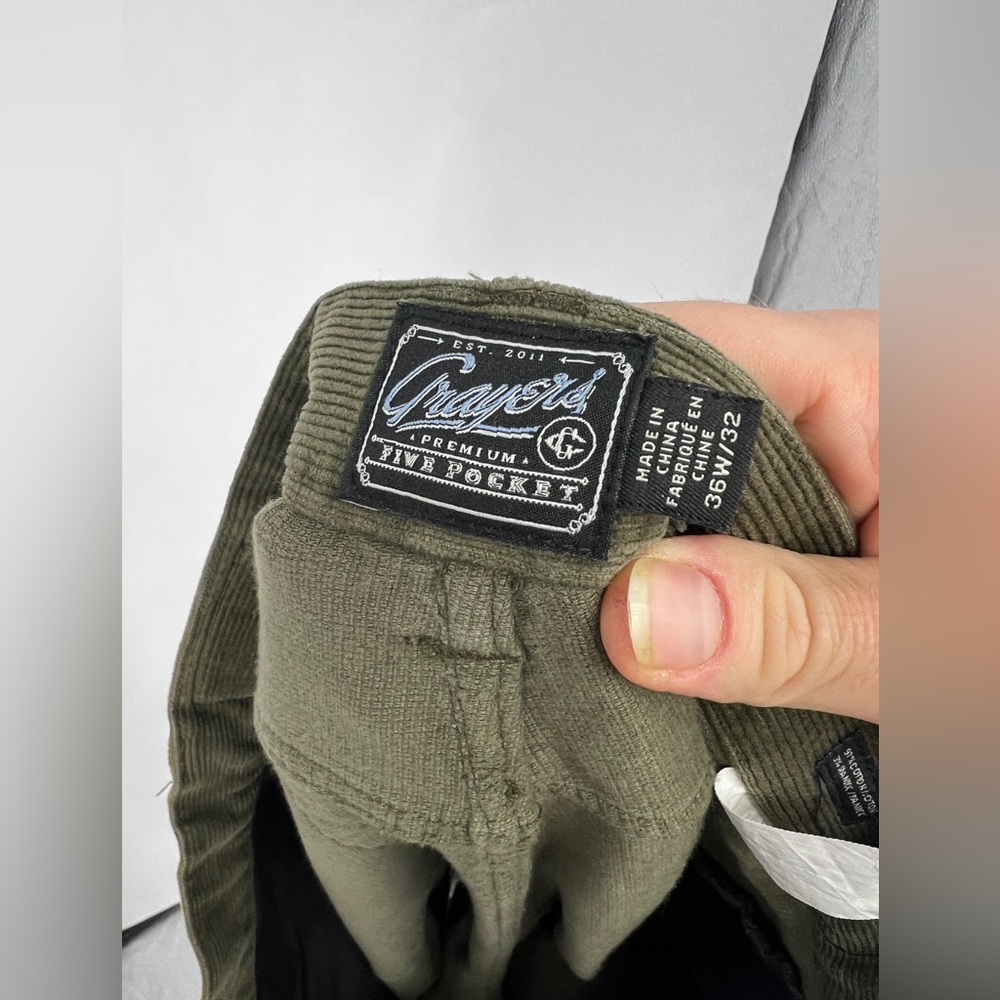 Grayers Olive Corduroy Straight Pants - Picture 7 of 7